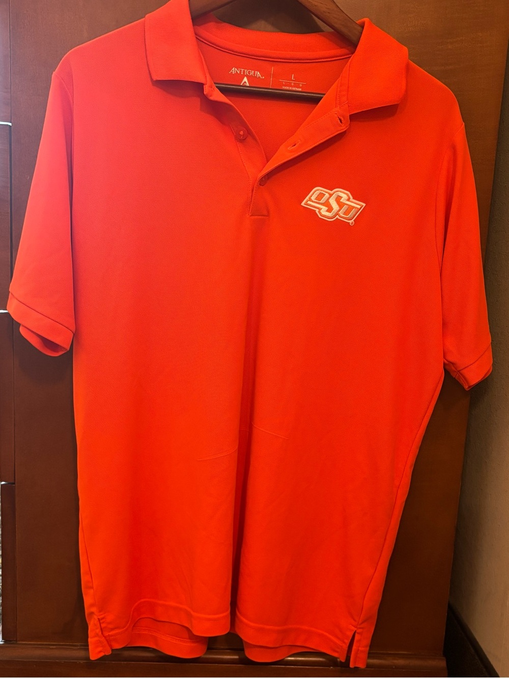 Antigua Orange OSU Embroidered Polo